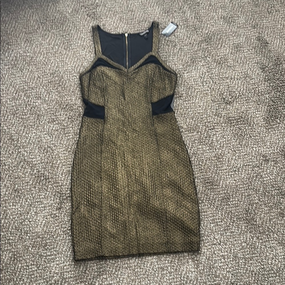 gold dress
